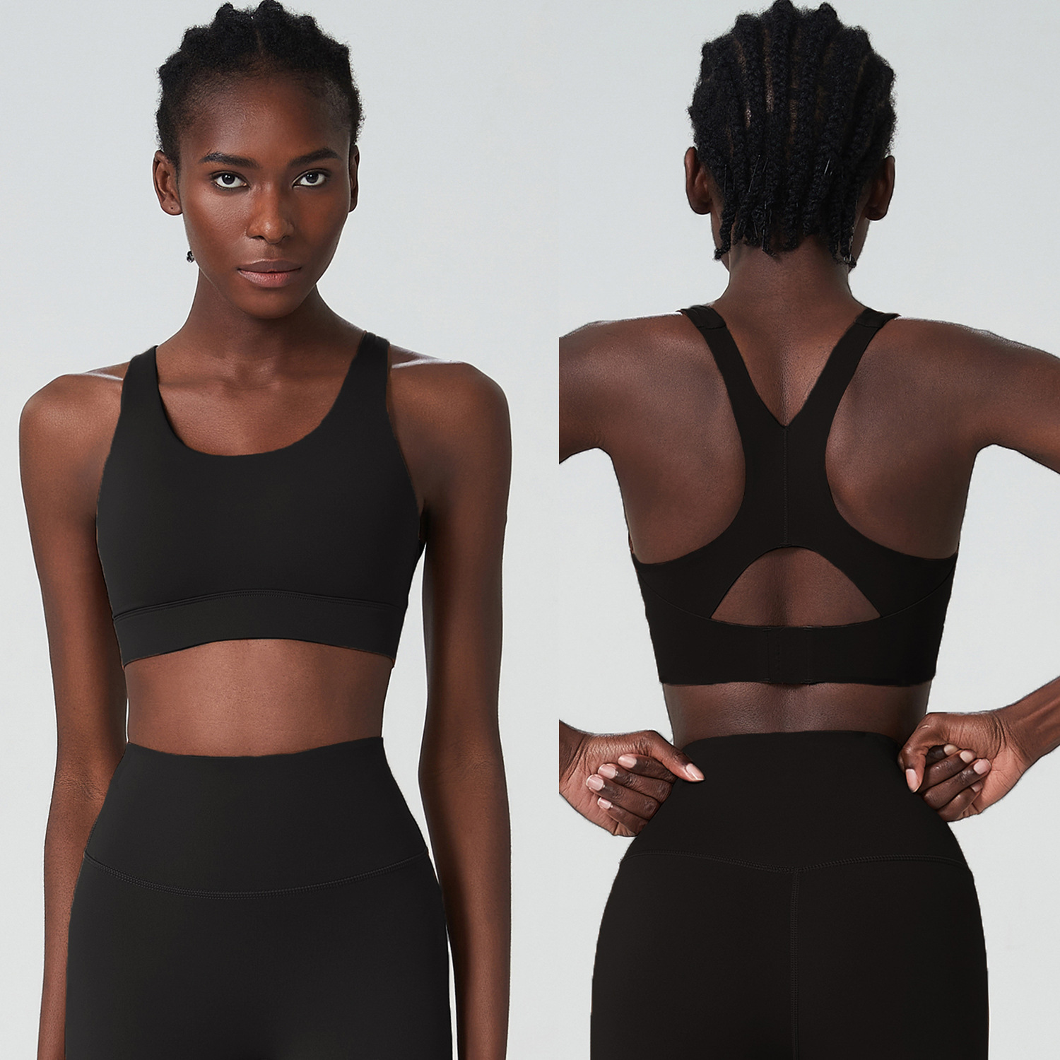 Breathing cup sports bra women's European and American large size sports bra One piece chest cup yoga fitness underwear Breathing cup sports bra women's European and American large size sports bra One piece chest cup yoga fitness underwear