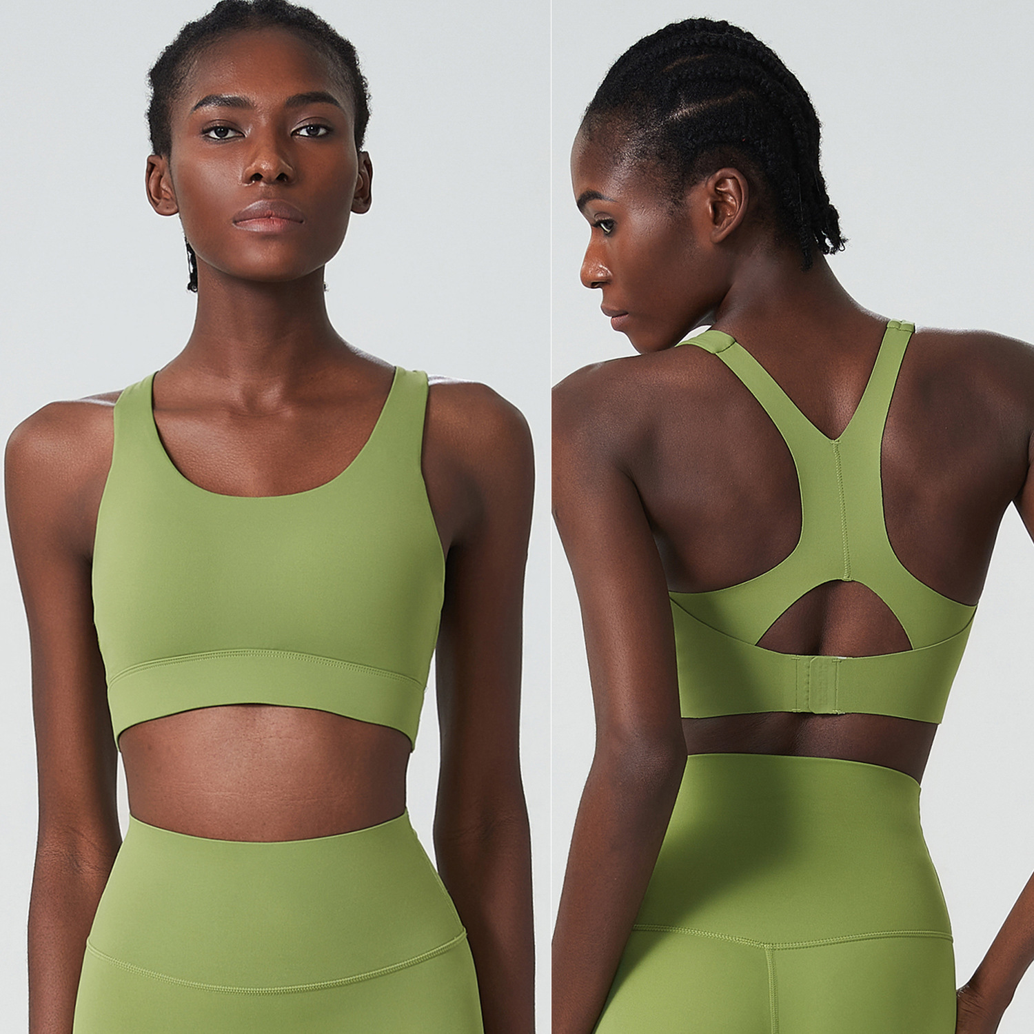 Breathing cup sports bra women's European and American large size sports bra One piece chest cup yoga fitness underwear Breathing cup sports bra women's European and American large size sports bra One piece chest cup yoga fitness underwear