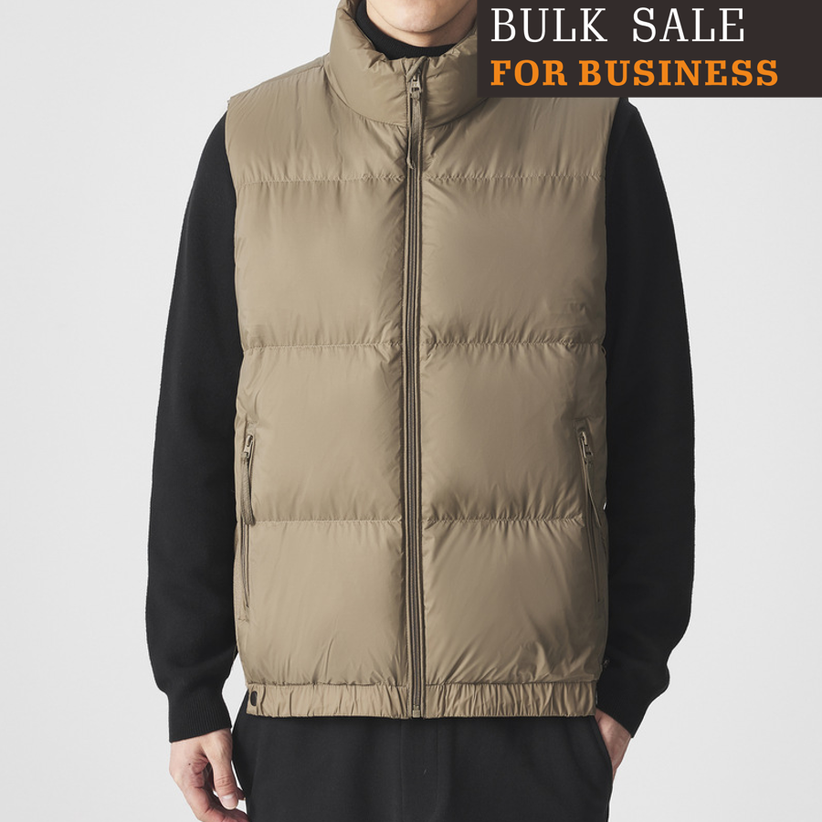 Stand-up collar down vest winter model simple, lightweight and warm men's vest