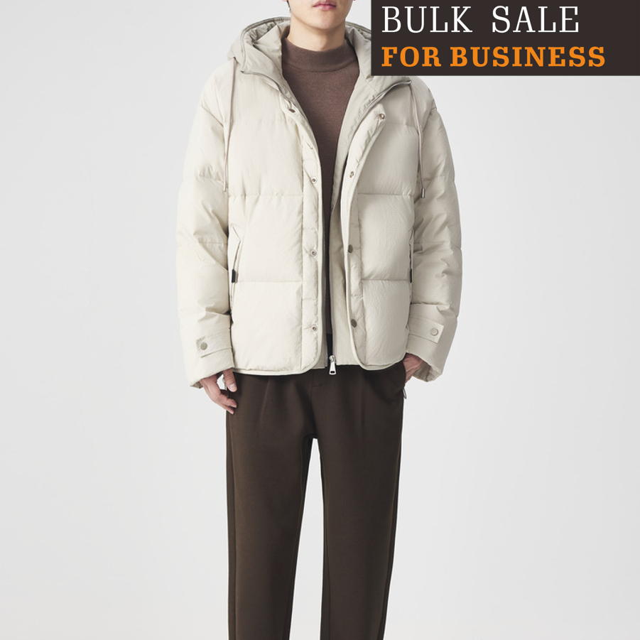 Fake two-piece hooded men's down jacket winter style simple quilted warm jacket