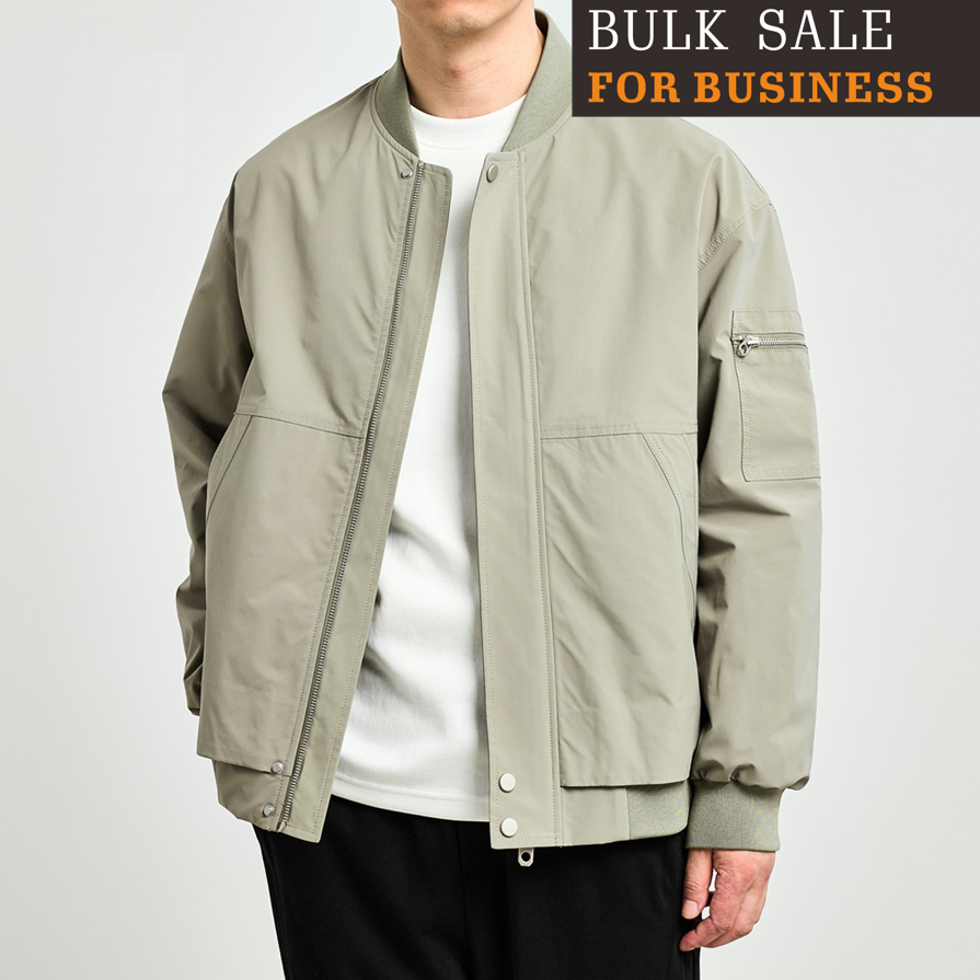 Baseball Collar Flight Suit Jacket Men's Autumn Style Solid Color Men's Casual Jacket