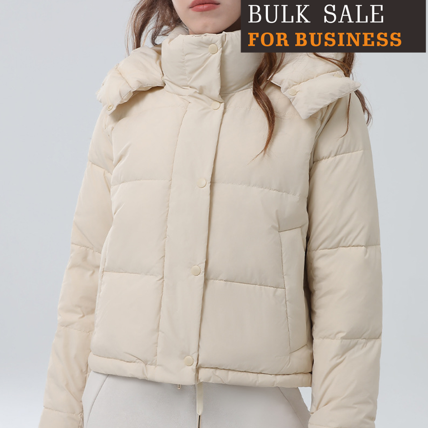 High Quality Sports Hooded Down Jacket Women's Fashion Warm Fitness Top