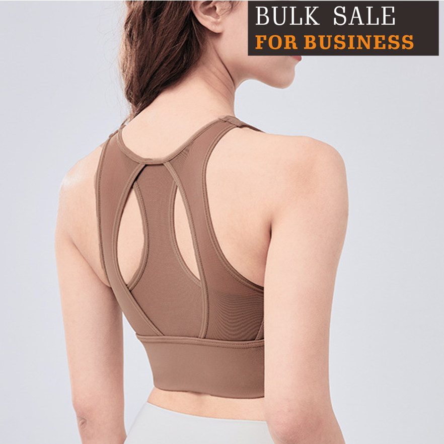 Yoga vest moulded pad breathable mesh sweat-wicking sports wear