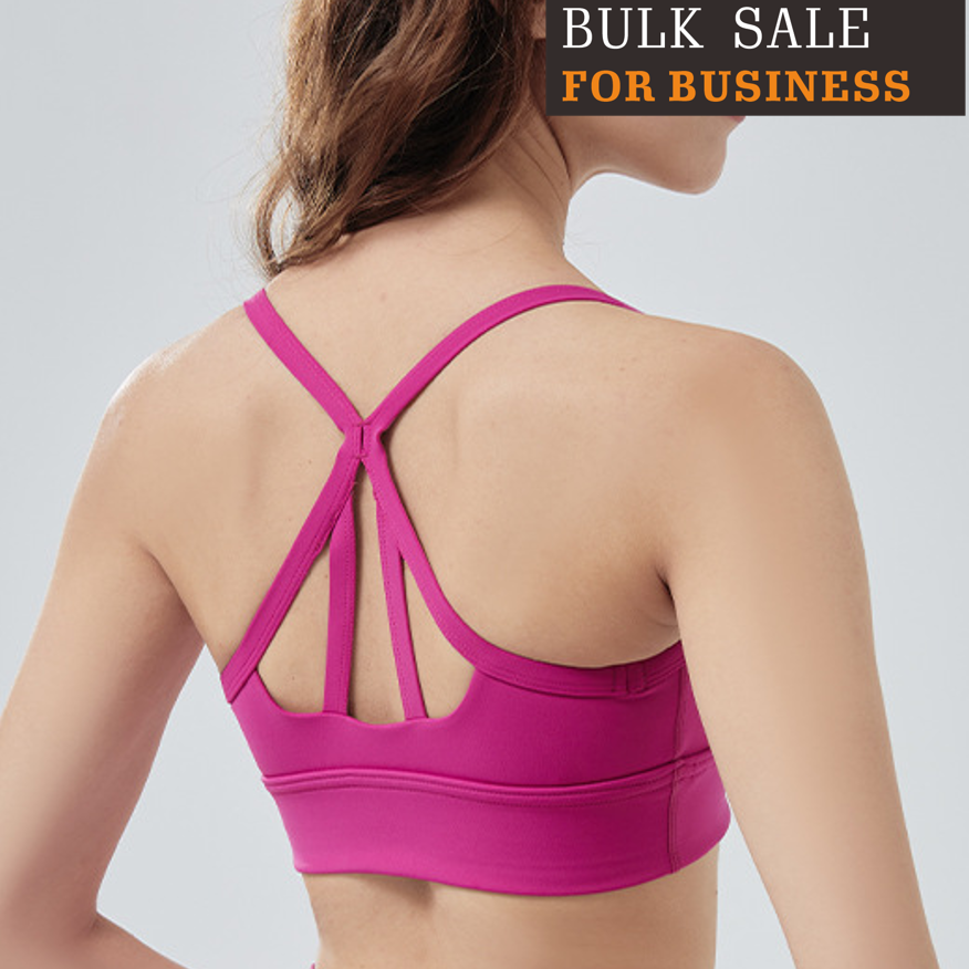 High-support exercise yoga wear underwear women's integrated cup suspender design fitness clothes