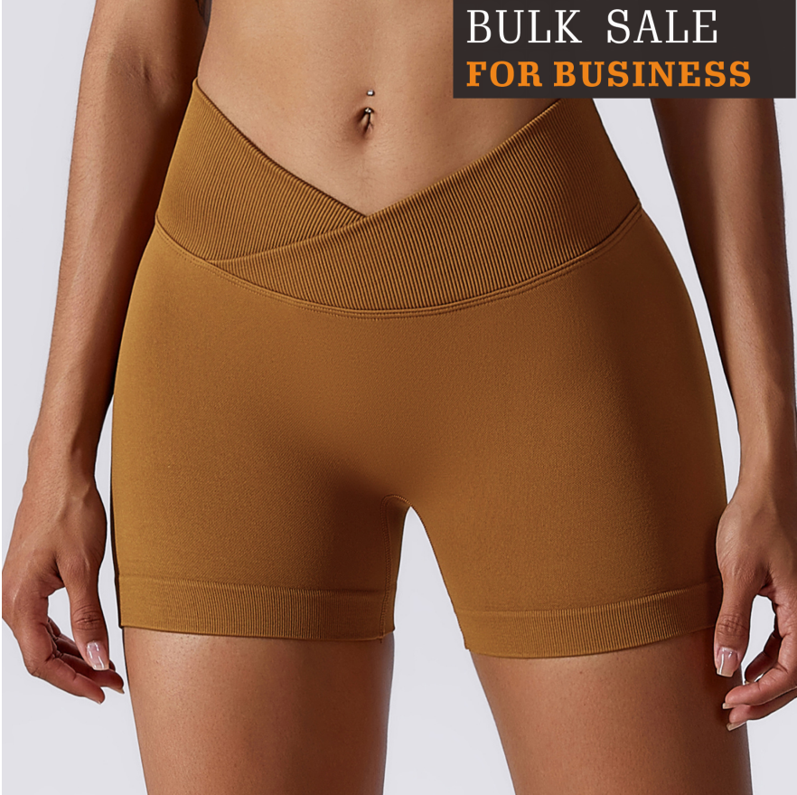 Tummy tucked sports fitness shorts hip lifting yoga pants women's slim sports leggings