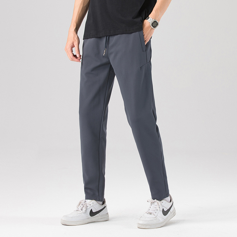 Men's pants for autumn and winter casual trousers loose trousers, trendy cropped pants