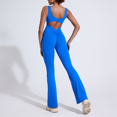 One-piece nude yoga wear winter women's outdoor running gym wear