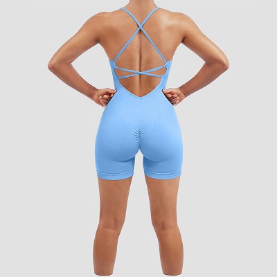 Seamless all-in-one gym wear thread quick-drying beauty back one-piece yoga wear