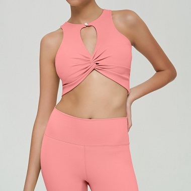 Twisted design hollow top women's sports back vest Pilates fitness yoga bra