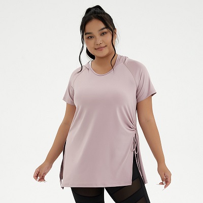 Yoga clothes women's fitness clothes hooded quick drying fitness T-shirt