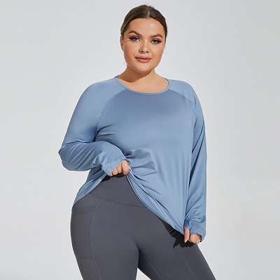 long sleeve workout shirts plus size running tops women's sportswear long sleeve workout shirts plus size running tops women's sportswear