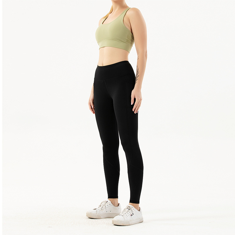 China wholesaleYoga Pants Capri- 1903KZ size pocket workout tights–FITFEVER detail pictures