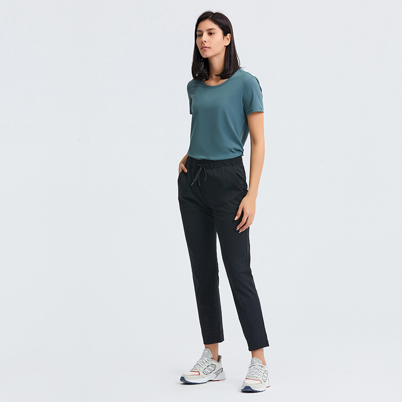 2021 High qualityYoga Tops For Plus Size- DL081 pocket string jogger–FITFEVER detail pictures