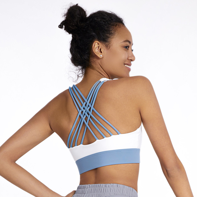 Big discountingPlus Size Workout Wear– 2278WX contrast happy workout bra–FITFEVER detail pictures