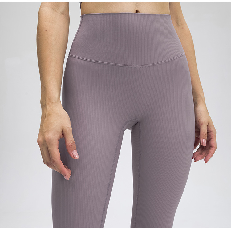 Best Price forPlus Size Camouflage Joggers- DL117 white ribbed high rise leging–FITFEVER detail pictures