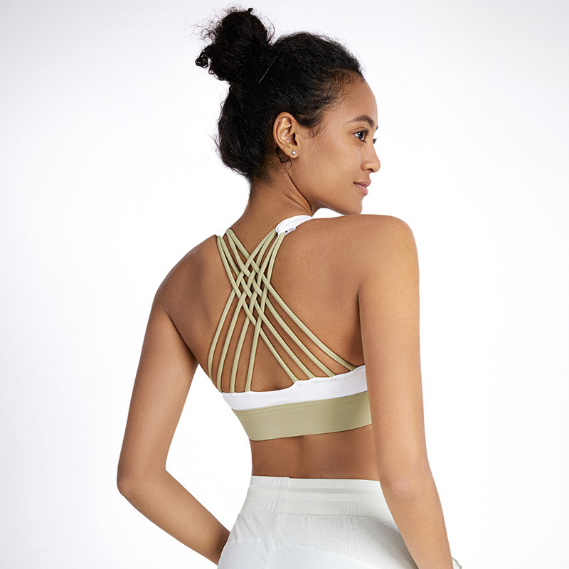 Big discountingPlus Size Workout Wear– 2278WX contrast happy workout bra–FITFEVER detail pictures