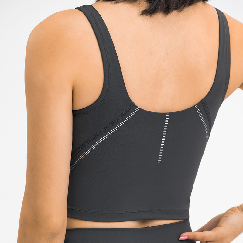 DW107 sliver print workout bra