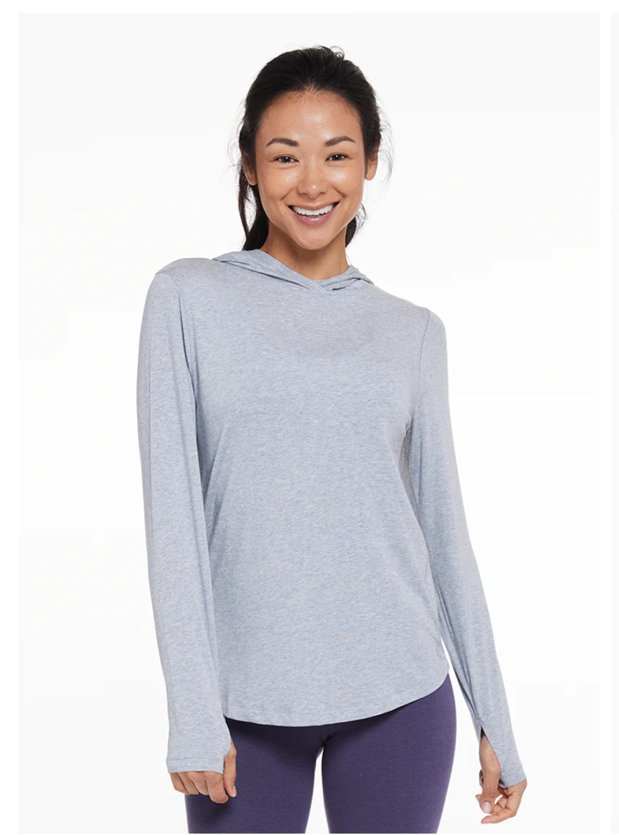 grey soft yoga top