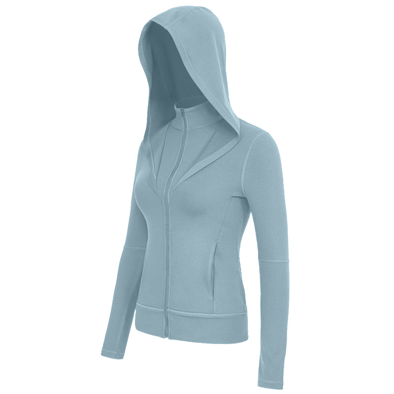 teal color women jacket high stretch