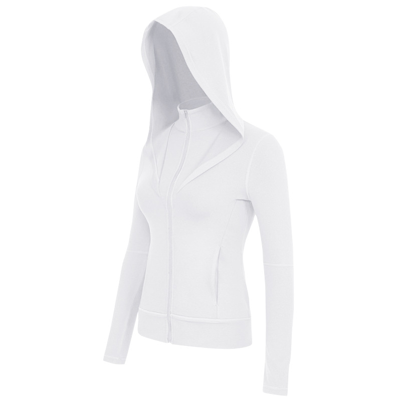 white women running jacket with zipper